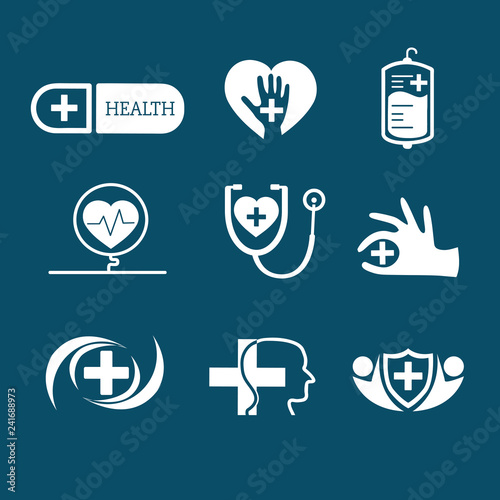 Medical service logos vector set