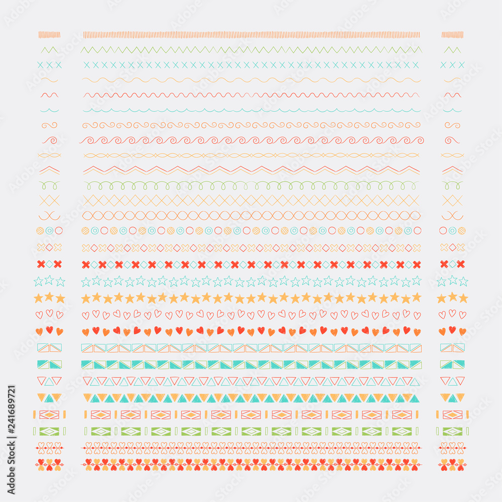 Divider line design elements vector collection