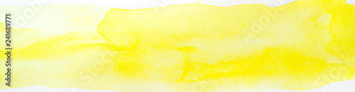 yellow watercolor background drawn by hand. on paper with texture.