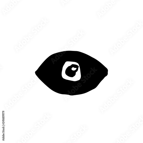Eye grunge icon. Vision vector illustration.