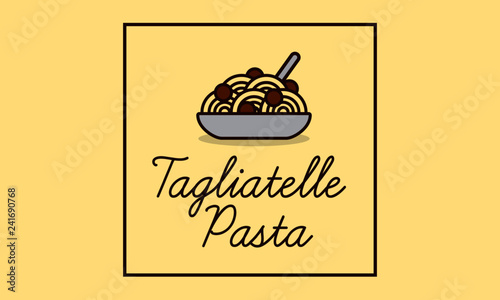 Tagliatelle Pasta Vector Illustration