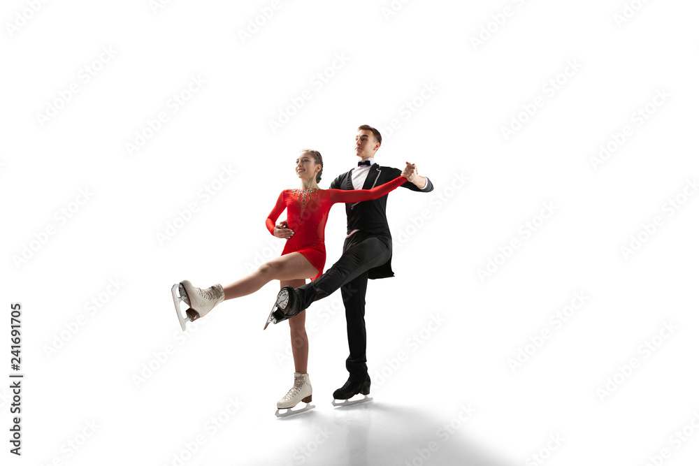 Figure skating isolated on white Figure skating isolated on white
