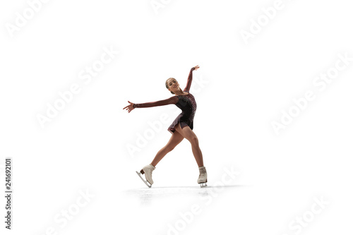 Canvas Print Figure skating isolated on white