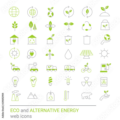 Set of ecology icons