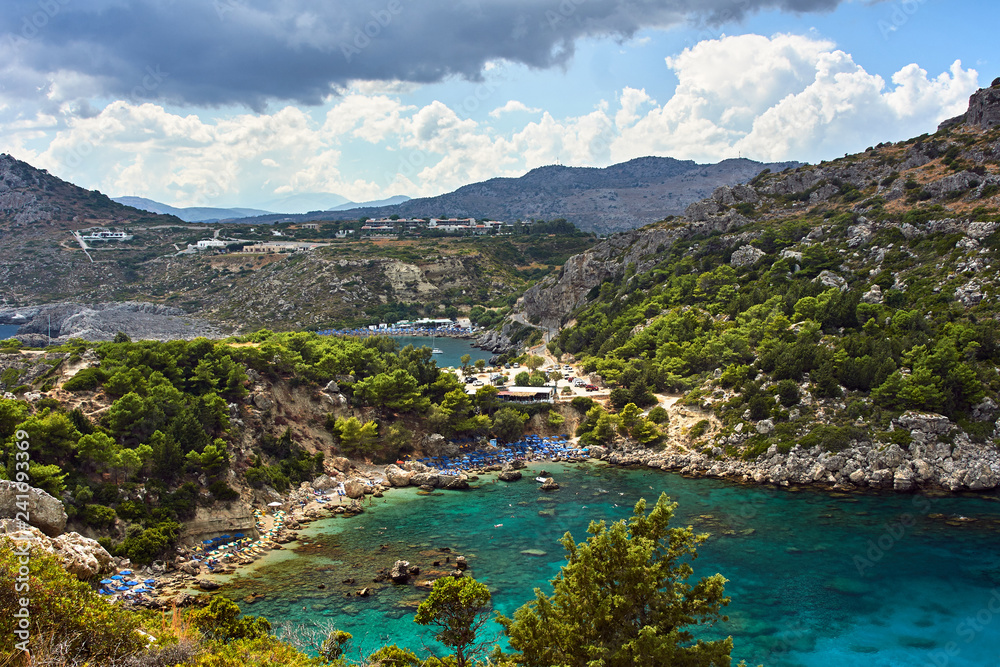 Anthony Quinn Bay on the island of Rhodes, Greece ..