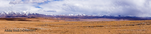 Typical landscape of Tibet - Panoramic view of mountain landscape - Tibet