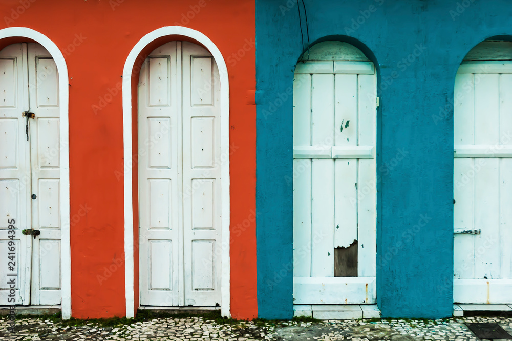 Fototapeta premium Old doors in old houses
