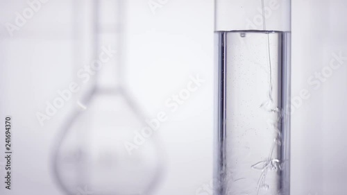 test tube get filled with viscous liqud