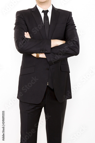  Businessman on white background. Business, people and office concept. 