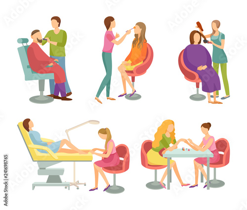 Spa Salon Treatment and Procedures Icons Vector