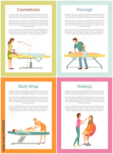 Cosmetician Face Procedure and Massage Vector
