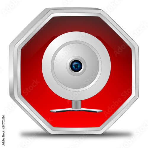Button with Webcam - 3D illustration