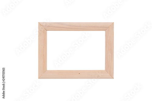 wood picture frame, isolated on white