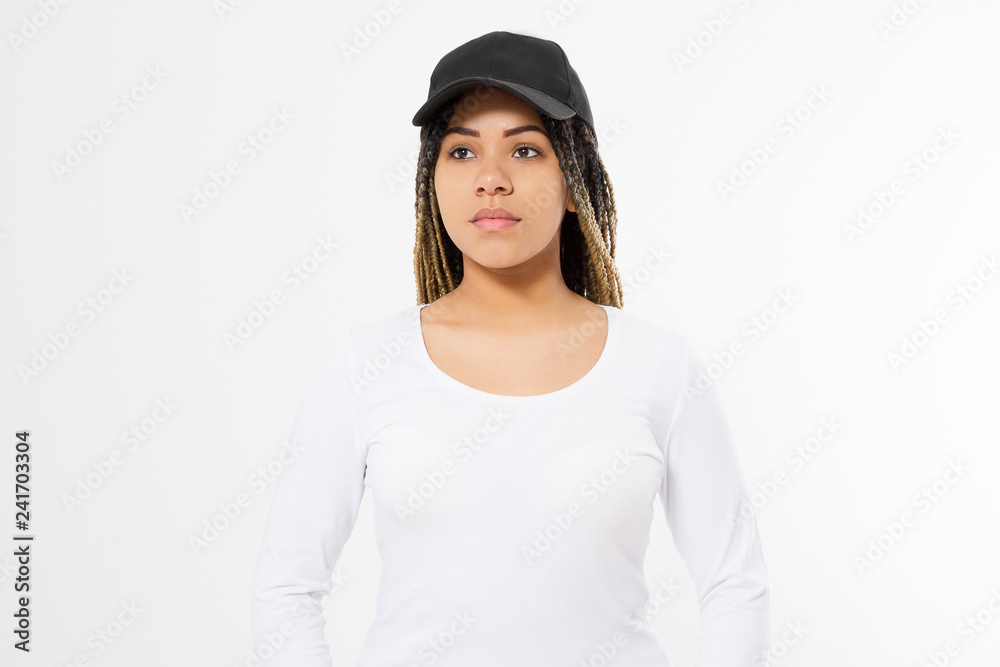 Summer t shirt design and people concept close up of young afro american woman in blank template white t-shirt. Mock up. Copy space. African hair style. front view. Summer t shirt design and people concept close up of young afro american woman in blank template white t-shirt. Mock up. Copy space. African hair style. front view.