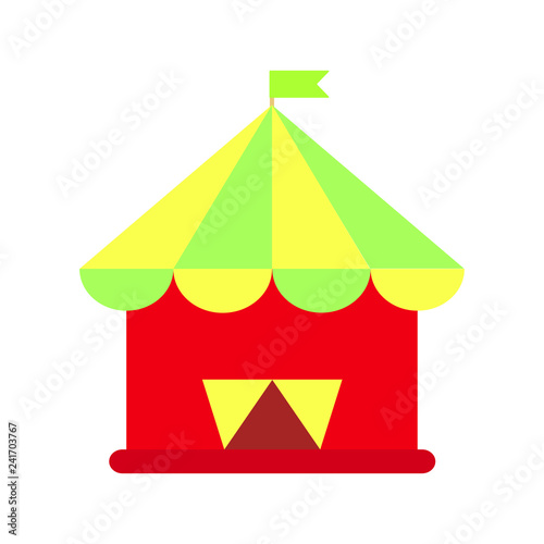 Circus tent. Circus logo. Vector illustration. EPS 10.