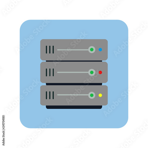 Server vector icon. Vector illustration. EPS 10.