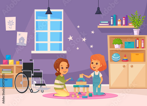 Inclusion Inclusive Education Cartoon Composition