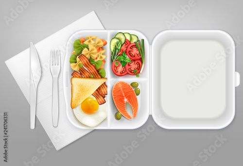 Disposable Tableware Food Realistic