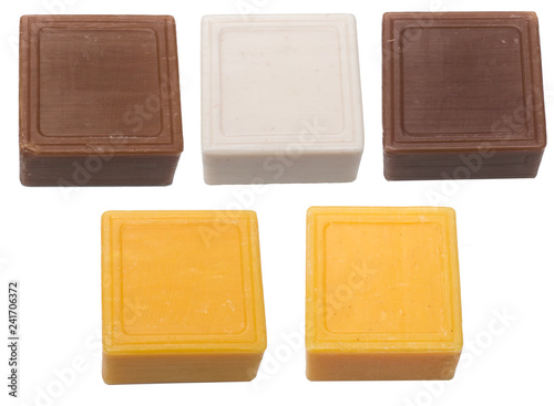 soap square shape isolated set