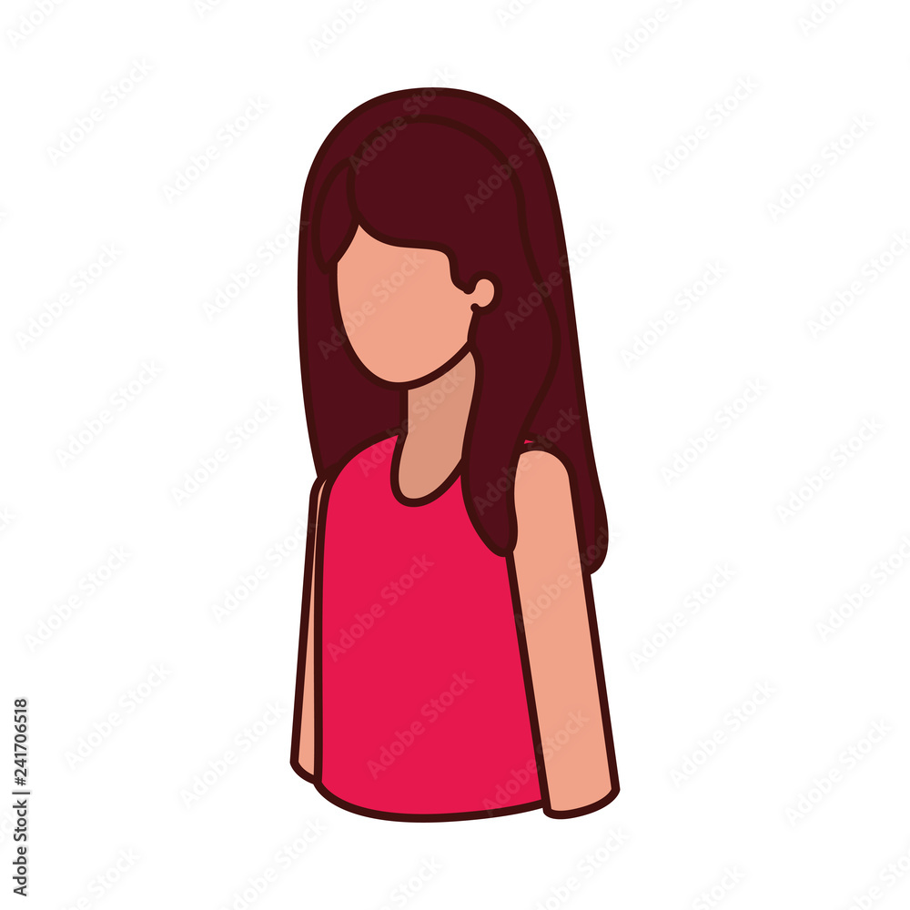 young woman avatar character young woman avatar character