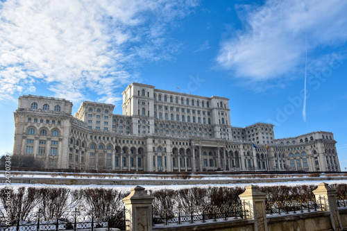 Palace of the Parliament (Palatul Parlamentului din Romania) also known as People's House (Casa Poporului) Bucharest, Romania