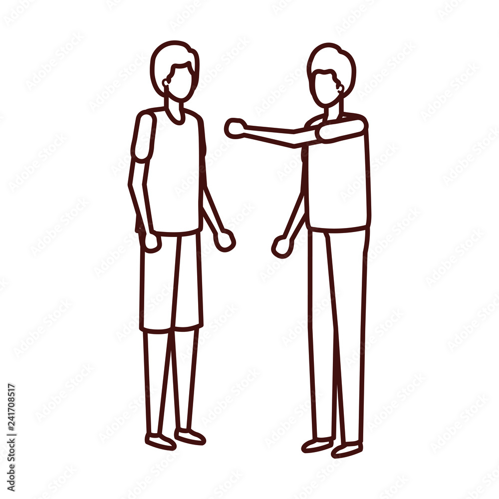 young men standing avatar character young men standing avatar character