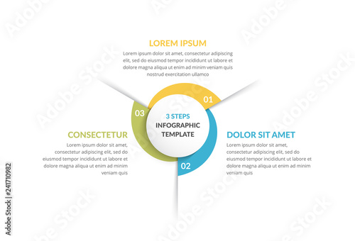 Slika na platnu Circle Infographics - Three Elements