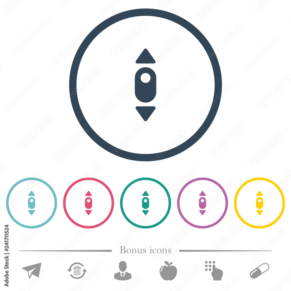Mouse scroll up flat color icons in round outlines Mouse scroll up flat color icons in round outlines