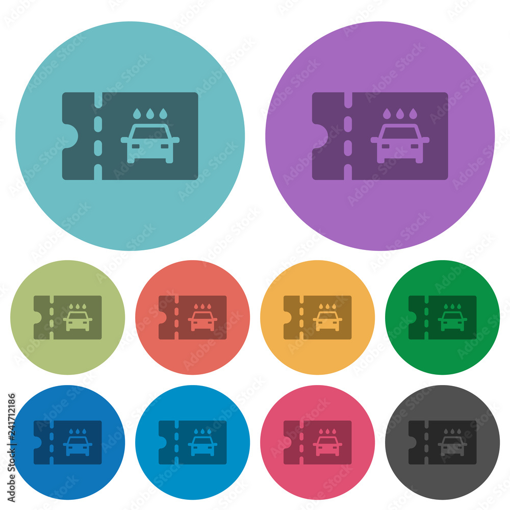 car washer discount coupon color darker flat icons car washer discount coupon color darker flat icons