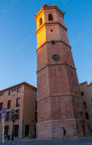 Cathedral of Santa Maria and El Fadri, a bell tower in the city of Castellon de la Plana, Spain