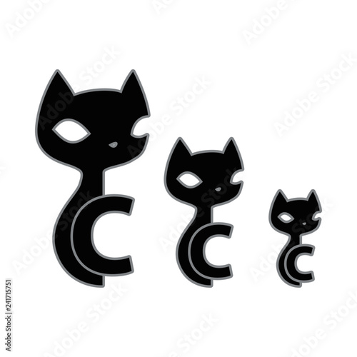 Black cat logo