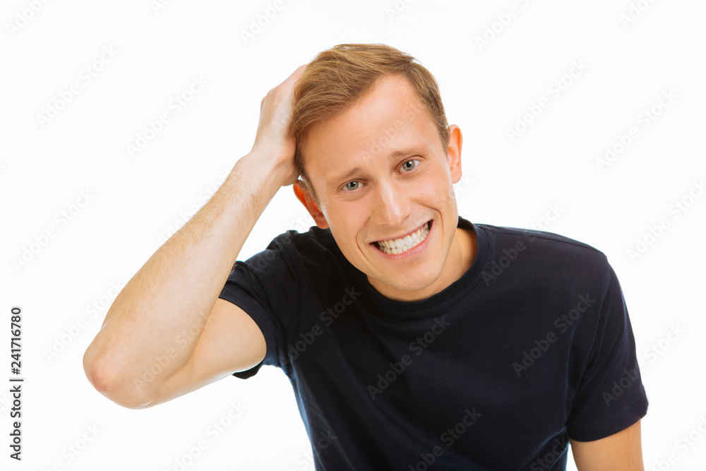 Portrait of a positive blonde young man Portrait of a positive blonde young man