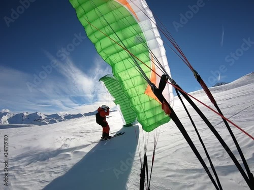 Speed riding In the French Alps