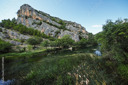 Roski slap.Krka river in Krka National Park. Croatia. Dalmatia