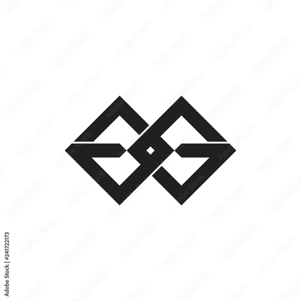 letter gg linked square logo vector