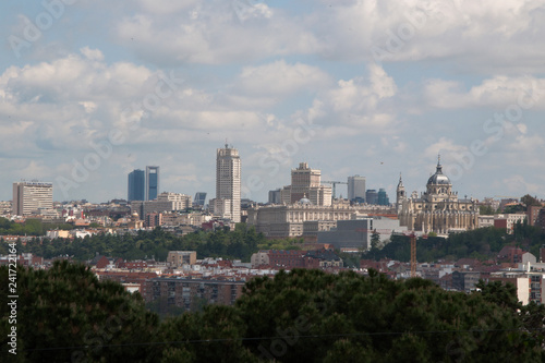 Madrid tomado desde el cementerio de San Isidro, en un día claro photo