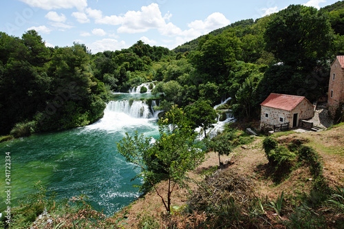 Beautiful Skradinski Buk Waterfall In Krka National Park - Dalmatia Croatia, Europe