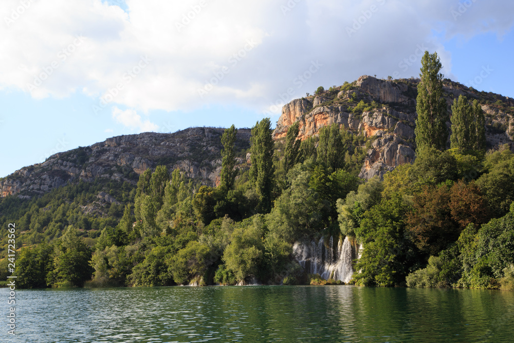 Roski slap.Krka river in Krka National Park. Croatia. Dalmatia