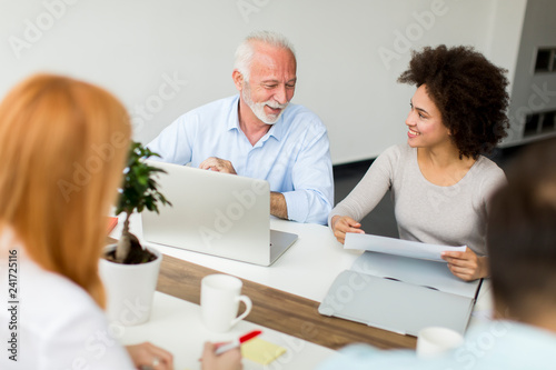 Businesspeople working in team