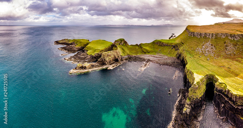 Εκτύπωση καμβά Aerial view of the Dinosaur bay with the rare Dinosaur footprint of the sauropod