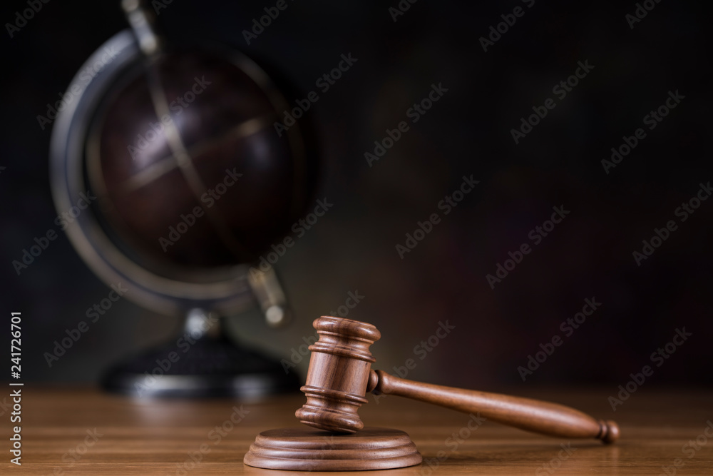 Globe, Law and justice concept Globe, Law and justice concept