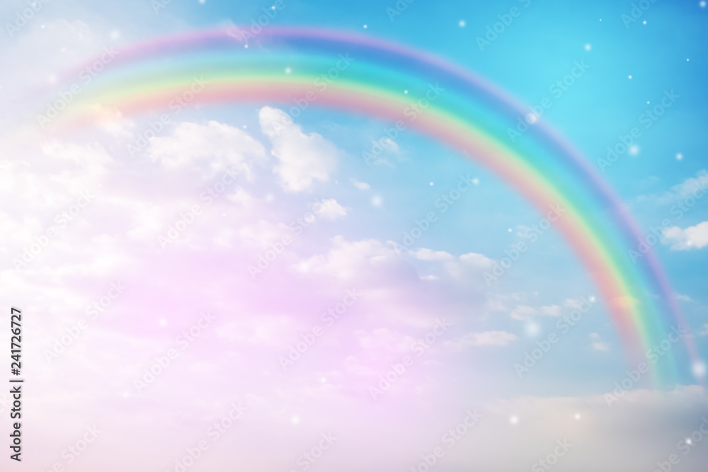 rainbow in cloudy sky rainbow in cloudy sky