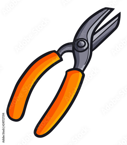 Cute and funny scissor for your plant and gardening - vector