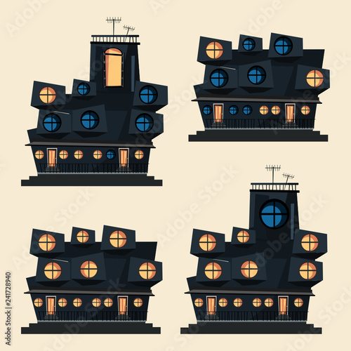 building set vector illustration	 photo