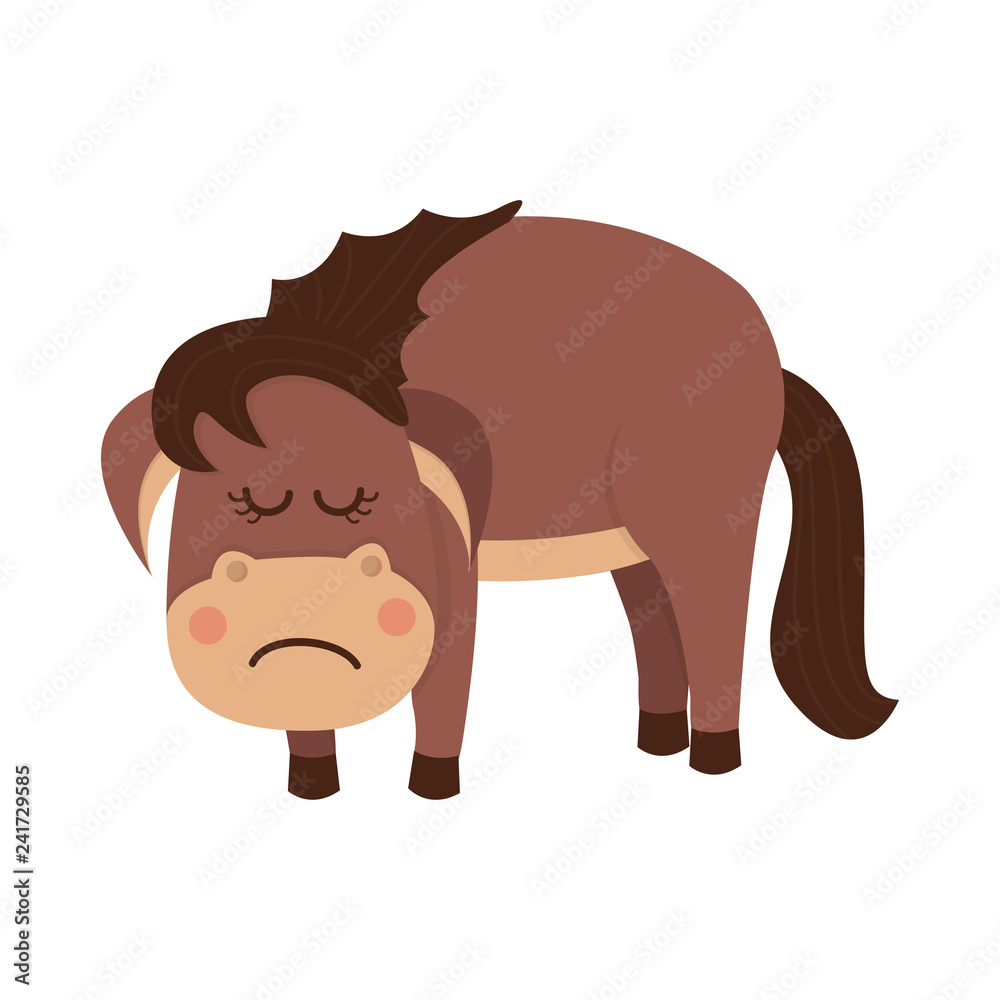 Fototapeta premium Cute horse is sad
