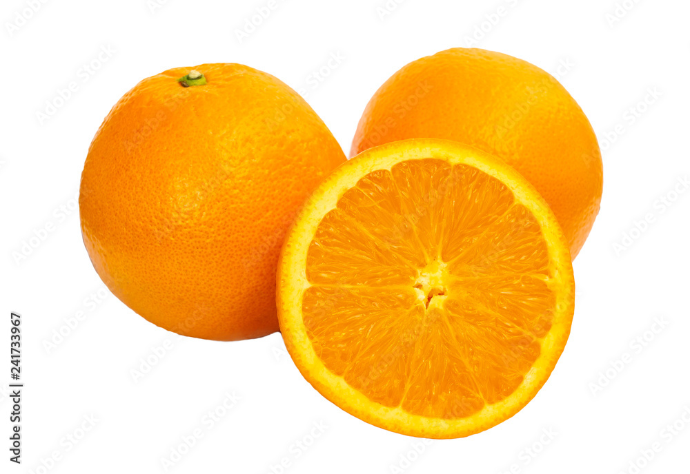 Orange fruit isolated on white background. Orange fruit isolated on white background.