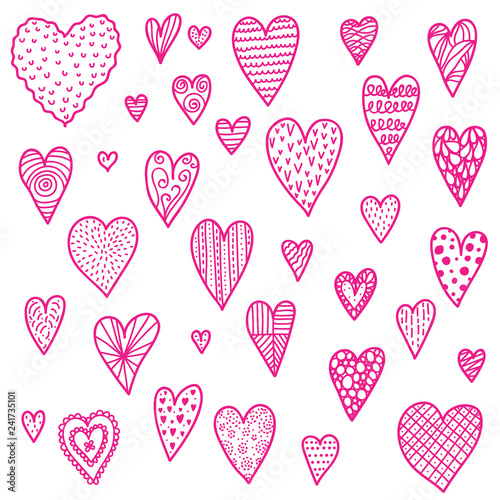 Love line hearts. Cute set.