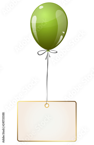 balloon with hangtag