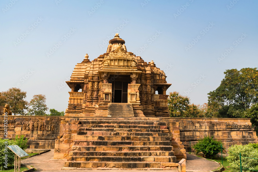 Beautiful view of famous Kandariya Mahadev Temple in India
