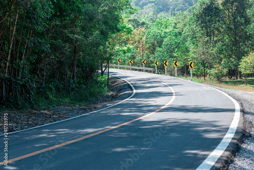 Empty curve road on country side